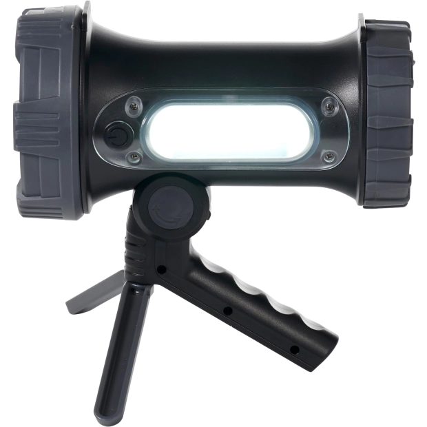 Aufladbarer LED Akku Handstrahler Taschenlampe Baustrahler Baulampe 10W 4400mAh Powerbank mit ausklappbarem Standfuß