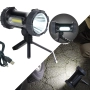 Aufladbarer LED Akku Handstrahler Taschenlampe Baustrahler Baulampe 10W 4400mAh Powerbank mit ausklappbarem Standfuß