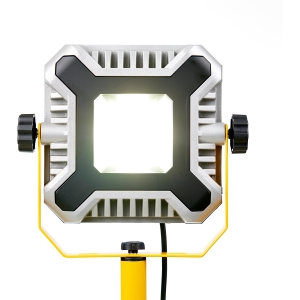 Heavy Duty COB LED Baustrahler Arbeitsstrahler 50W mit 160cm Stativ 4000 Lumen
