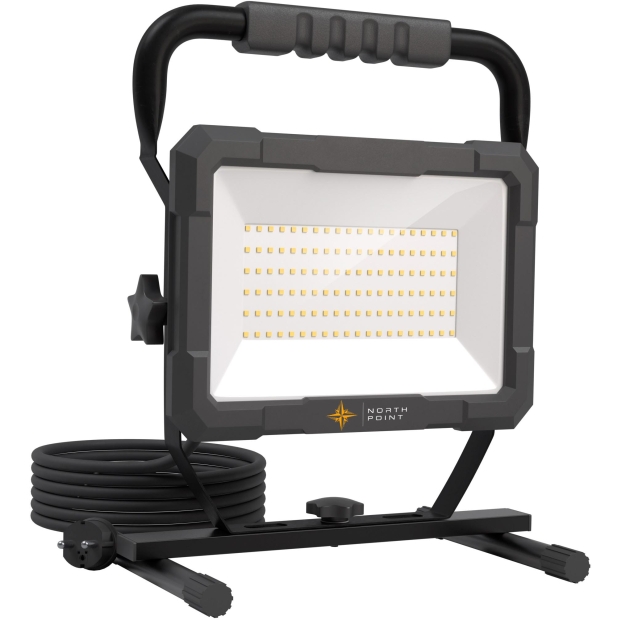 LED Blackline Baustrahler mit Standfuß (100W, 8200 Lumen, IP65)