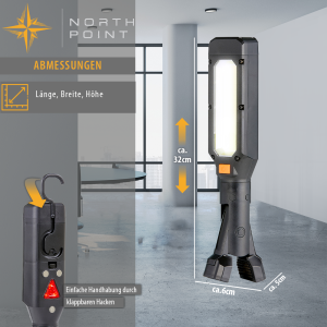 LED Werkstattlampe Klemmleuchte Arbeitslampe Stableuchte...