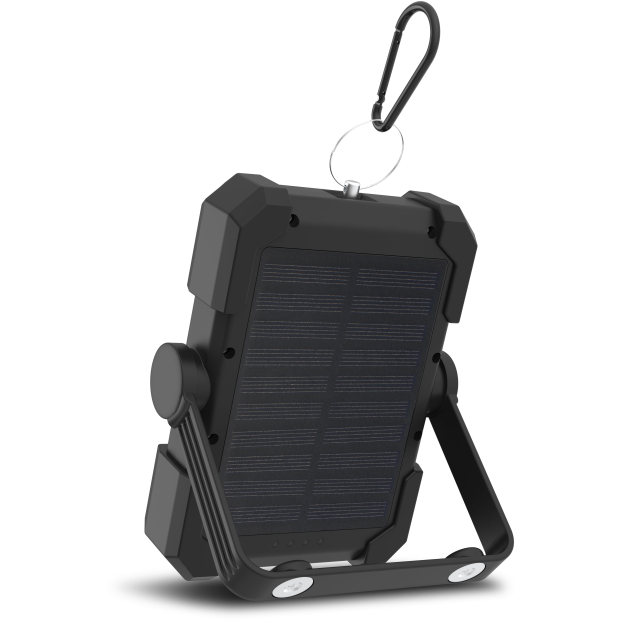 Solar Akku Outdoor Arbeitsleuchte Schwarz Campingleuchte mit Powerbank Funktion 10000mAh wasserfest Rotes Lichts Angel Strahler