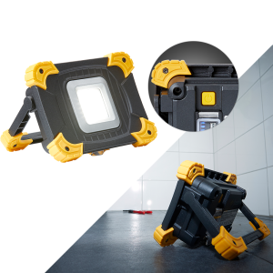 10W LED Akku Baustrahler dimmbar 1100 Lumen IP54 mit...