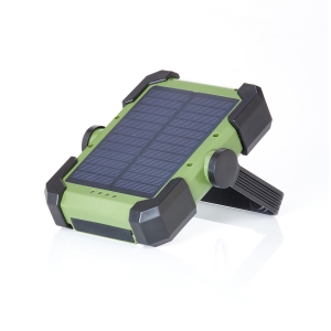 Solar Akku Outdoor Arbeitsleuchte Grün Campingleuchte mit Powerbank Funktion 10000mAh wasserfest Rotes Lichts Angel Strahler