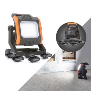 Multi Akku LED Arbeitsstrahler 4000 Lumen 5000 Kelvin...