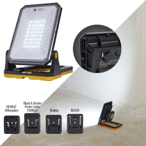 Multi Akku LED Baustrahler Arbeitsstrahler 3000 Lumen...